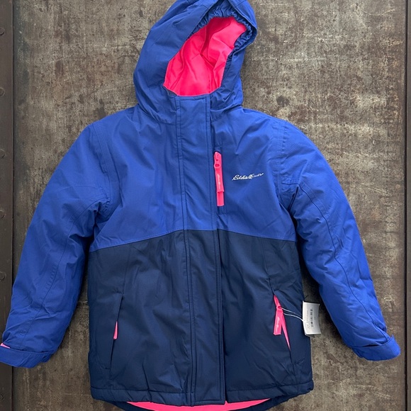 Eddie Bauer Other - Eddie Bauer Snow Jacket 3 in 1 Insulated Hooded Blue and Pink Jacket NEW W/TAGS